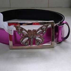 NWT Charlotte Russe pink metallic belt, never worn